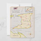 Illustratieve kaart van Trinidad en Tobago (Voorkant)