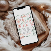 Illustratieve kerstfeest uitnodiging