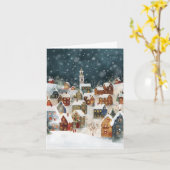 Illustratieve kerststad kaart (Gele Bloem)