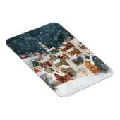 Illustratieve kerststad magneet (Rechterzijde)
