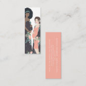 Illustratieve kleurstof + bloem-vroedvrouw mini visitekaartje (Voorkant / Achterkant)