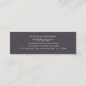 Illustratieve kleurstof + bloem-vroedvrouw mini visitekaartje (Achterkant)