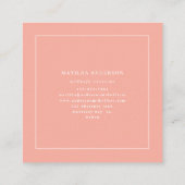 Illustratieve kleurstof + bloem-vroedvrouw vierkante visitekaartje (Achterkant)