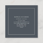 Illustratieve kleurstof + bloem-vroedvrouw vierkante visitekaartje (Achterkant)