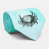 Illustratieve krab (Zee creatie) ( tekening) Stropdas (Opgerold)