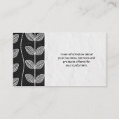 Illustratieve krijtbloemen visitekaartje (Achterkant)