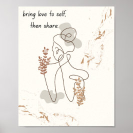 Illustratieve kunst van de vrouw met Motivatie cit Poster