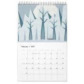 Illustratieve kunstkalender 2026 kalender (Feb 2027)