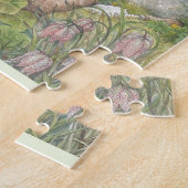 Illustratieve lentenbunny in de tuin legpuzzel (Zijkant)