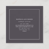 Illustratieve moedervlek: kleurrijk + bloem-vroedv vierkante visitekaartje (Achterkant)