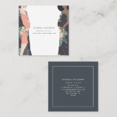 Illustratieve moedervlek: kleurrijk + bloem-vroedv vierkante visitekaartje (Voorkant / Achterkant)