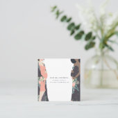 Illustratieve moedervlek: kleurrijk + bloem-vroedv vierkante visitekaartje (Staand voorkant)