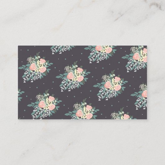 Illustratieve moedervlek: kleurrijk + bloem-vroedv visitekaartje (Achterkant)