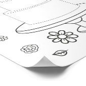 Illustratieve pagina voor het kleuren van bruiloft poster (Hoek)