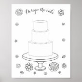 Illustratieve pagina voor het kleuren van bruiloft poster (Voorkant)