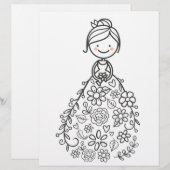 Illustratieve pagina voor het kleuren van weddensc (Voorkant / Achterkant)