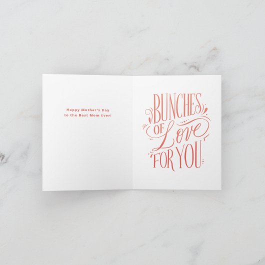 Illustratieve Peony-Moederdag Kaart (Binnen)