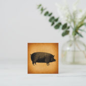 Illustratieve pig Rustic Art Informatiekaartje (Staand voorkant)