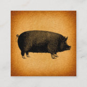Illustratieve pig Rustic Art Informatiekaartje (Voorkant)