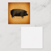 Illustratieve pig Rustic Art Informatiekaartje (Voorkant / Achterkant)