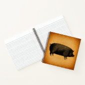 Illustratieve pig Rustic Art Notitieboek (Binnen)