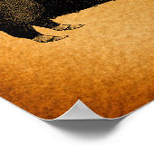 Illustratieve pig Rustic Art Poster (Hoek)