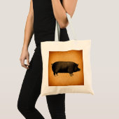 Illustratieve  pig Rustic Art Tote Bag (Voorkant (product))