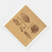 Illustratieve pijnbomen  Pinecone Art Servet (Hoek)
