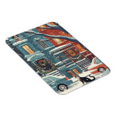 Illustratieve retro van de stad New York Magneet (Rechterzijde)