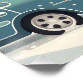 Illustratieve retro van de stad New York Perfect Poster (Hoek)