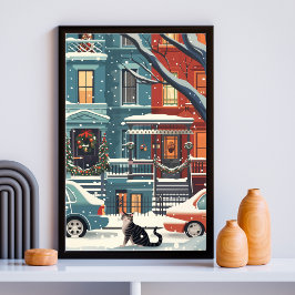 Illustratieve retro van de stad New York Perfect Poster
