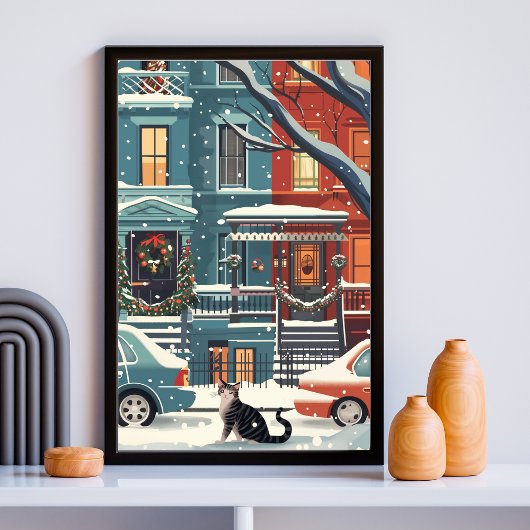 Illustratieve retro van de stad New York Perfect Poster