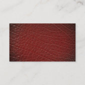 Illustratieve rode lederen textuur visitekaartje (Achterkant)