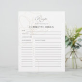 Illustratieve Roos naam ontvangstkaart (Staand voorkant)