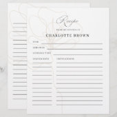 Illustratieve Roos naam ontvangstkaart (Voorkant / Achterkant)