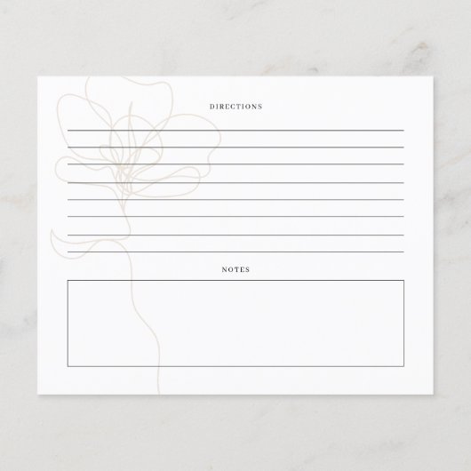 Illustratieve Roos naam ontvangstkaart (Achterkant)