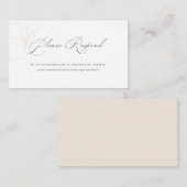 Illustratieve Roos Wedding Website RSVP Informatiekaartje (Voorkant / Achterkant)