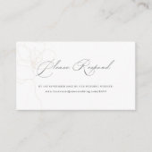 Illustratieve Roos Wedding Website RSVP Informatiekaartje (Voorkant)