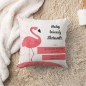 Illustratieve roze flamingo Animal Birth Pillow Na Kussen (Deken)