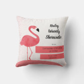 Illustratieve roze flamingo Animal Birth Pillow Na Kussen (Achterkant)