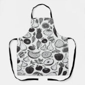 Illustratieve schetsen van groenten en fruit schort (Voorkant)