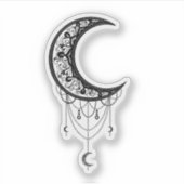 Illustratieve siermaan sticker (Voorkant)