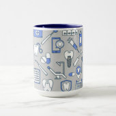 Illustratieve tandheelkundige symbolen mok (Midden)