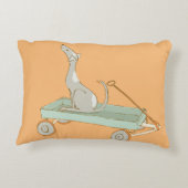 Illustratieve tekenfilm Dog Accent Kussen (Achterkant)