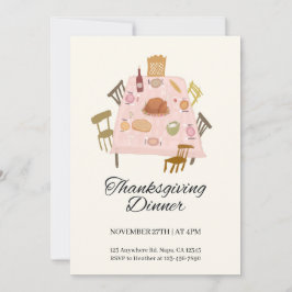 Illustratieve Thanksgiving Uitnodiging