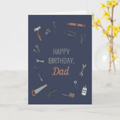 Illustratieve tools Mannelijke verjaardag Pap Kaart (Gele Bloem)