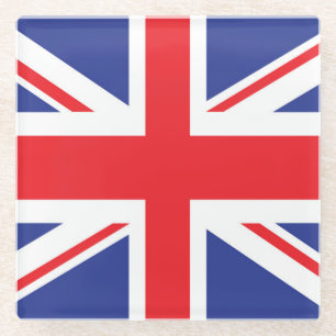 Illustratieve versie van de britse vlag glazen onderzetter