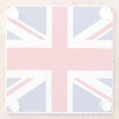 Illustratieve versie van de britse vlag glazen onderzetter (Achterkant)