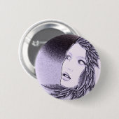 Illustratieve vrouw ronde button 5,7 cm (Voorkant /achterkant)