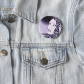 Illustratieve vrouw ronde button 5,7 cm (In situ)